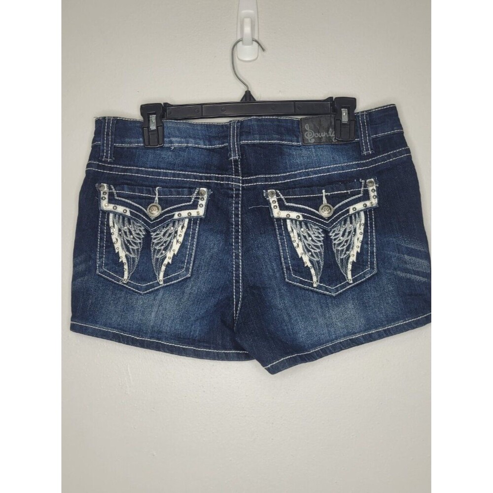 Y2k soundgirl micro mini wings studded grunge biker shorts size 15